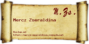 Mercz Zseraldina névjegykártya